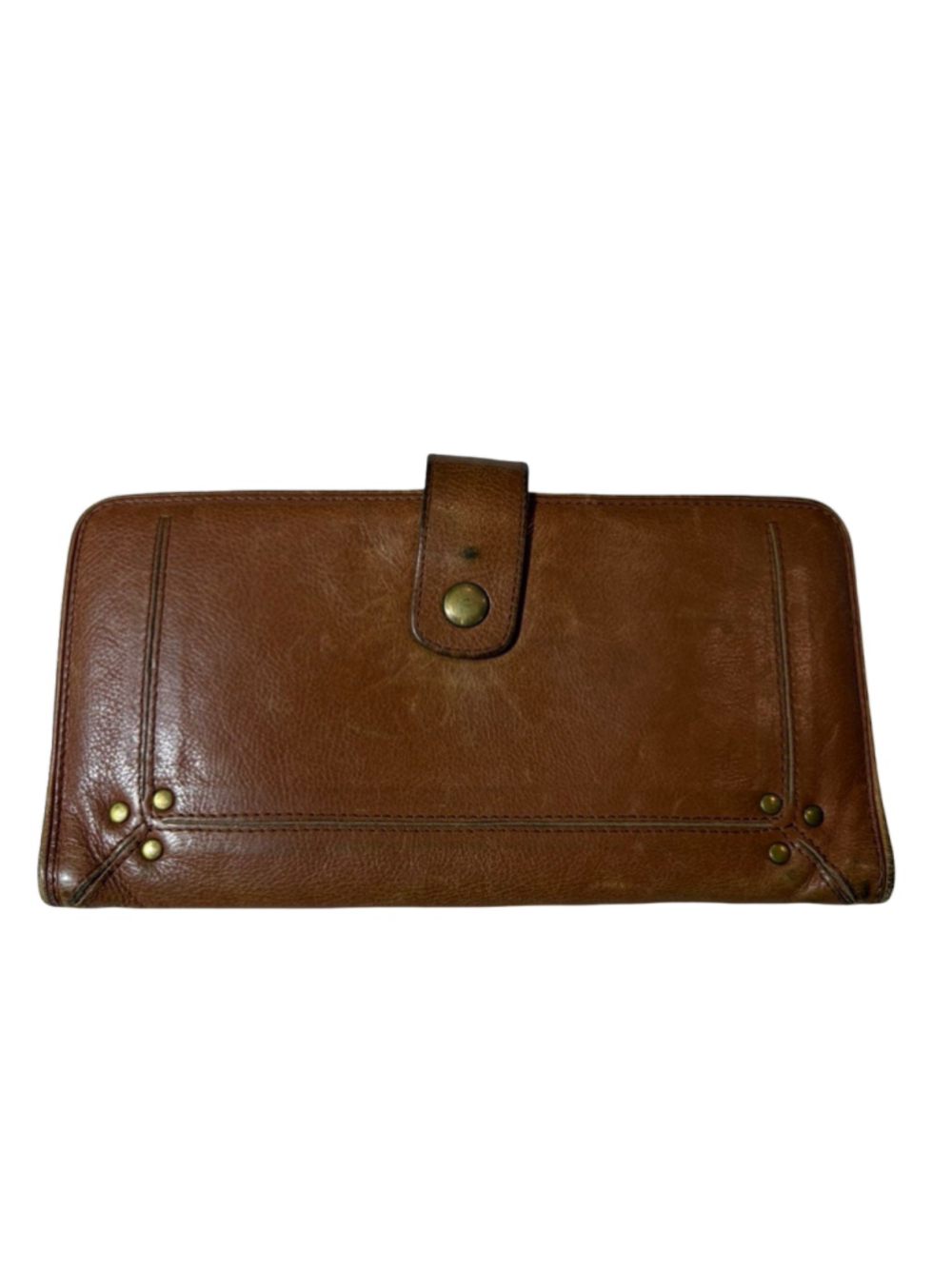 Jérôme Dreyfuss Paris Brown Leather Travel Wallet Organizer Snap-In Insert